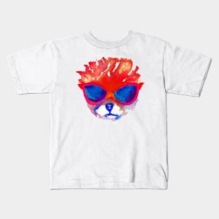 Pomeranian with glasses Kids T-Shirt